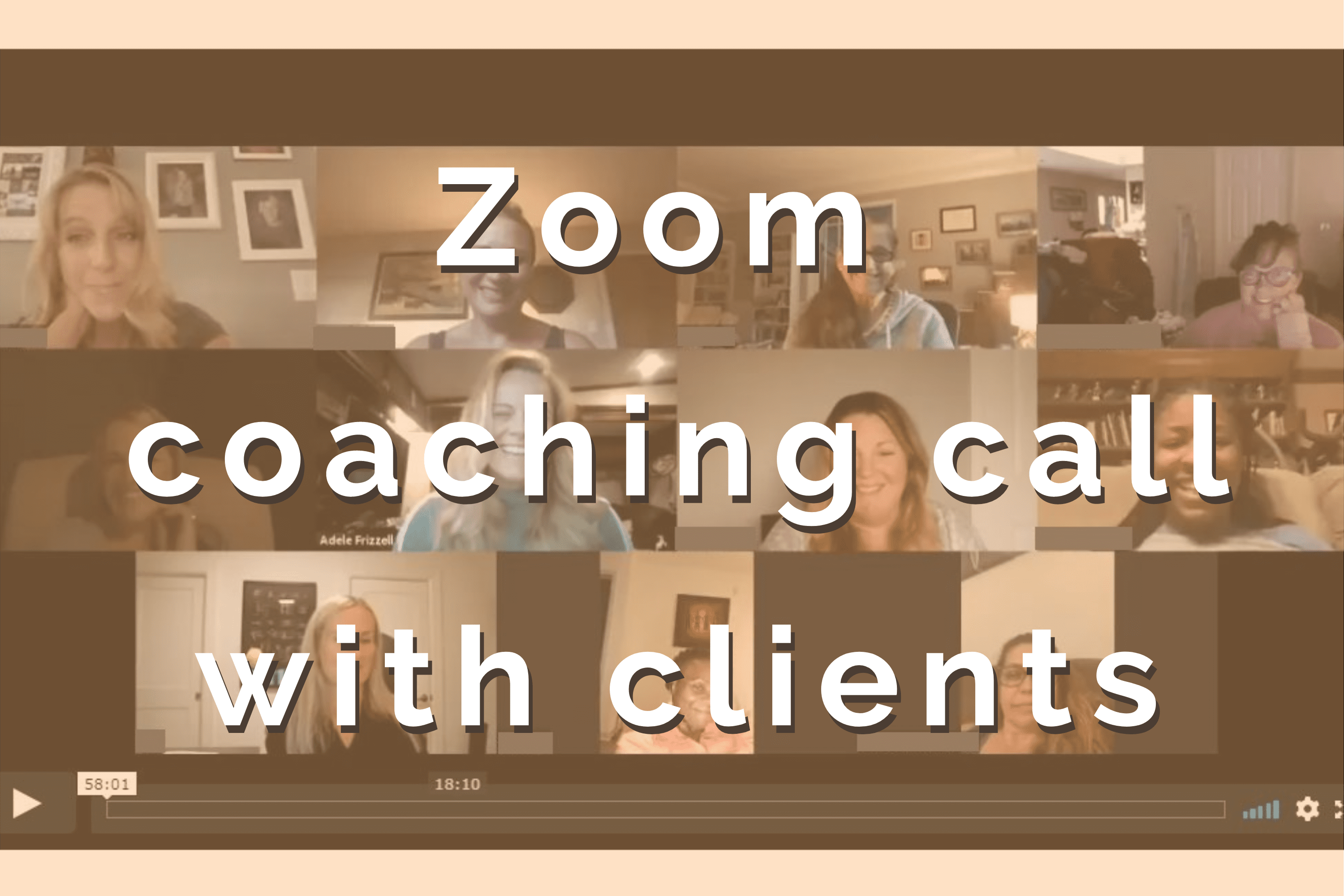 Zoom coaching call with clients