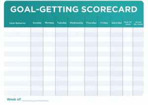 goal-getting scorecard
