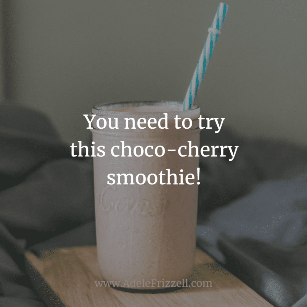 You need to try this chocolate cherry smoothie!
