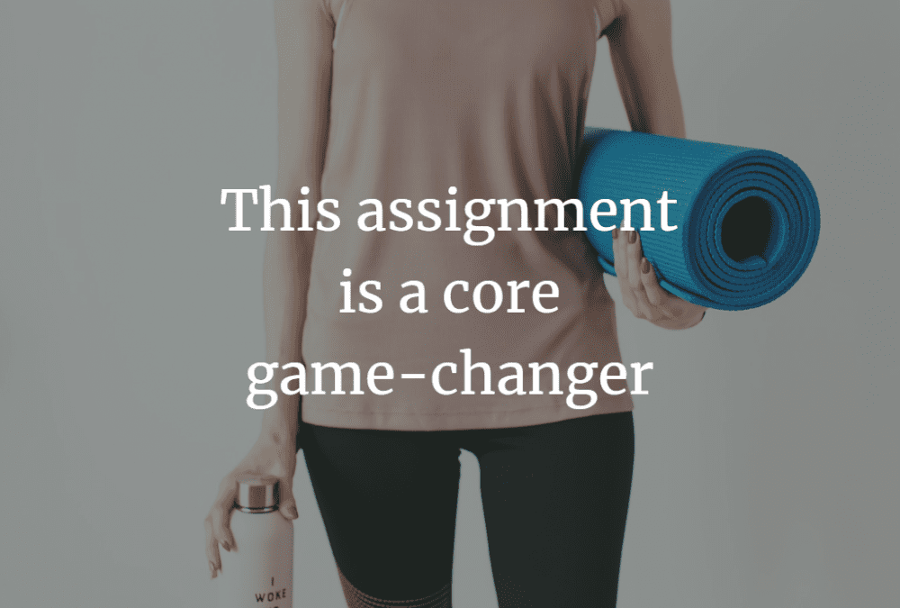 This assignment is a core game-changer