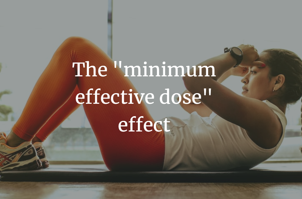 The “minimum effective dose” effect