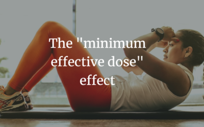 The “minimum effective dose” effect